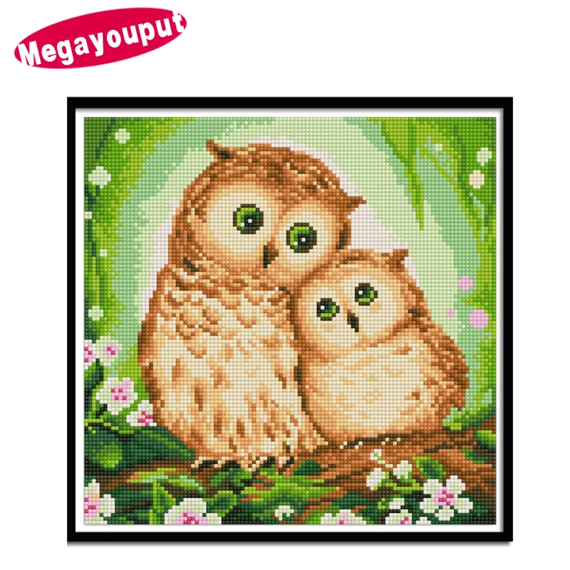 5D DIY Diamond Painting Mosaic Full Drill Cross Stitch Kits Double Owls Decors 5D DIY Diamond Painting Mosaic Full Drill Cross Stitch Kits Double Owls Decors
