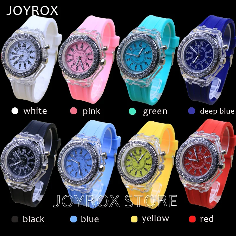 JOYROX светящиеся светодиодные электронные часы 2018 Горячие Женские кварцевые