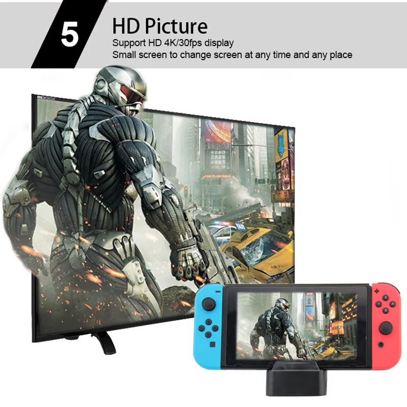 Регулируемая зарядная док-станция с usb-портом HDMI для игровой консоли nintendo Switch