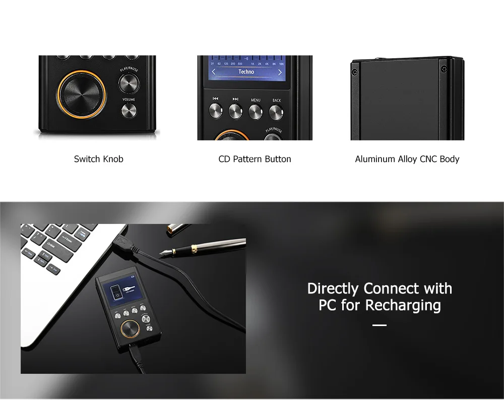 Crazier R3 HiFi 2.0 inch TFT Screen Digital MP3 Lossless Music Player