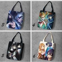 IVYYE Sword Art интернет-Мода Аниме Складная Холщовая Сумка для покупок повседневные сумки на плечо индивидуальные сумки-тоут для девушек Новинка