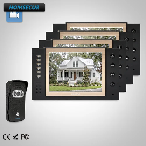 

HOMSECUR 8" Wired Video Door Entry Phone Call System Electric Lock Supported TC021-B + TM801R-B