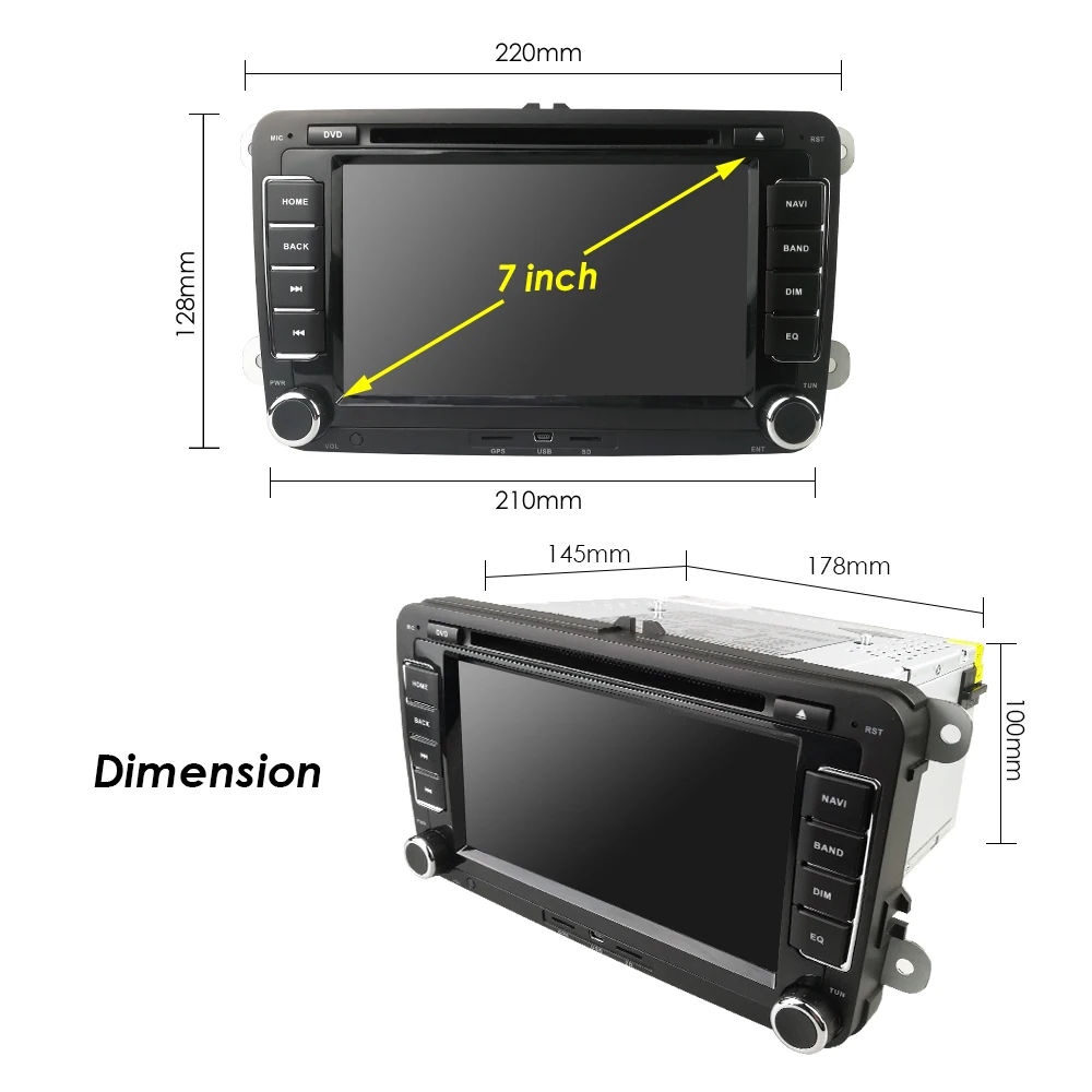 Car dvd player 7 inch WIN CE radio stereo GPS navigation for VW Passat CC Golf 5 6 Cabriolet Tiguan Jetta Polo Sedan Bora Sharan