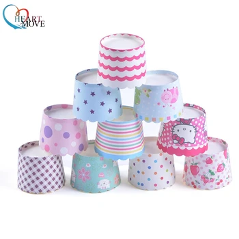 

Birthday Cake Decorating Baking Tool 50Pcs Star Dot Stripe Design Mini Paper Baking Cups Liner Muffin Cupcake Paper Cake Case