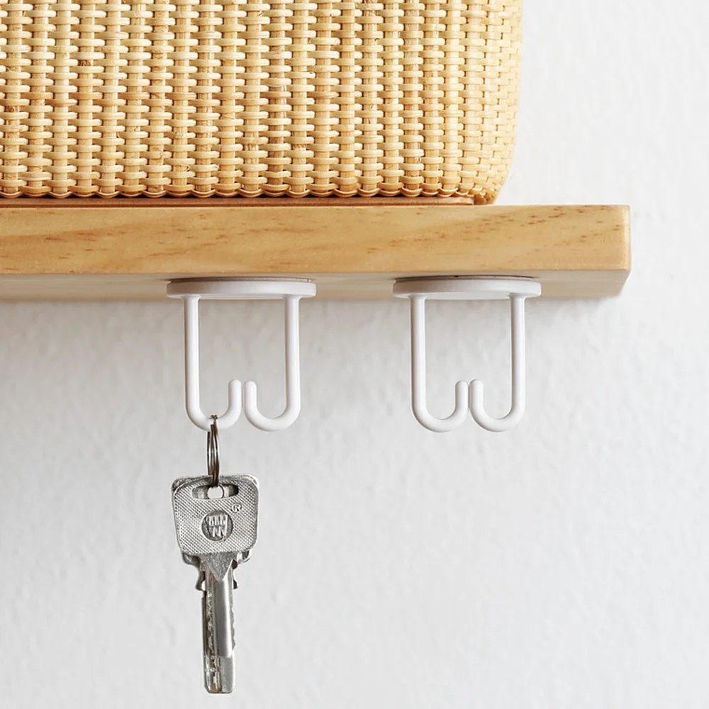 

2 Pack Ceiling hook table bottom glue no trace nail-free kitchen bathroom small wall hanging hook wx10101502