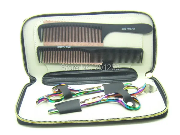 

5.5 Inch 6 Inch Colorful Sakura Professional Cutting Scissors and Thinning Scissors Kits,Human Hair Scissors for Barbers LZS0270