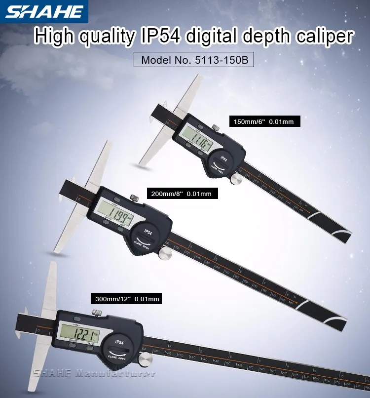 Цифровой микрометр shahe 0-150 мм Электронный штангенциркуль с двойными крючками цифровой штангенциркуль глубина штангенциркуль цифровой штангенциркуль 150 мм
