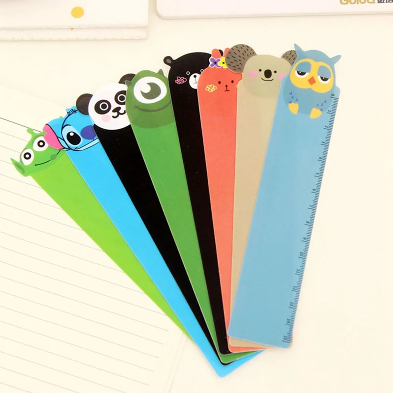 

1 Piece New Straight Ruler Plastic Kawaii Tools Stationery Cartoon Cute Animals Drawing Gift School Office Flexo Ruler