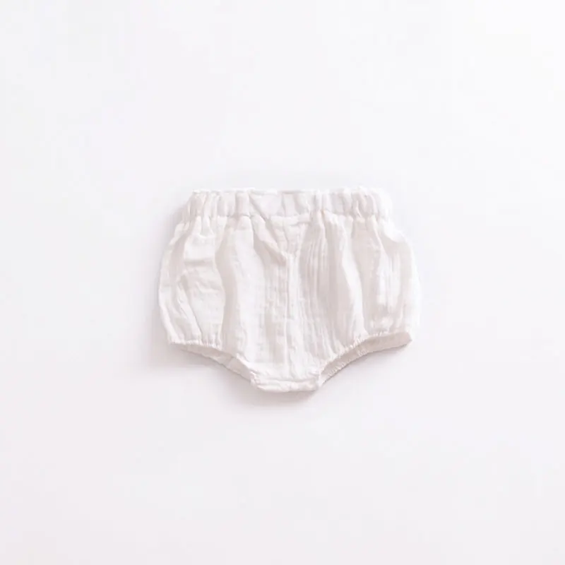 От 0 до 5 лет штанишки для новорожденных шорты-штаны с карманами хлопковые льняные однотонные шорты для девочек летние шорты для малышей - Цвет: H888-white