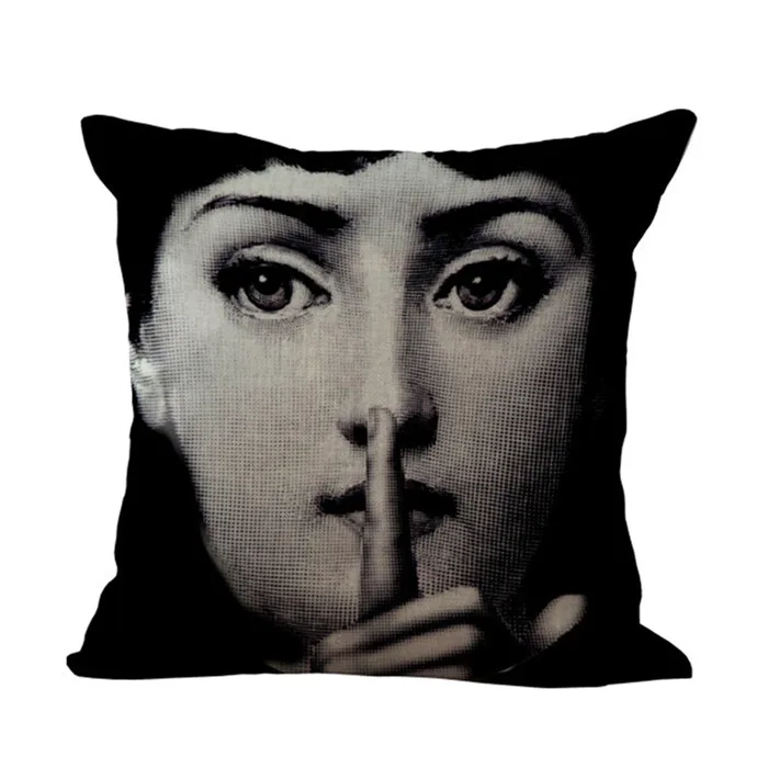 Винтаж rosenthal Piero fornasetti Подушка Чехол Красота уход за кожей лица с принтом хлопковая льняная подушка покрытие автомобиля офис диван-Подушка Чехол домашнего декора - Цвет: F