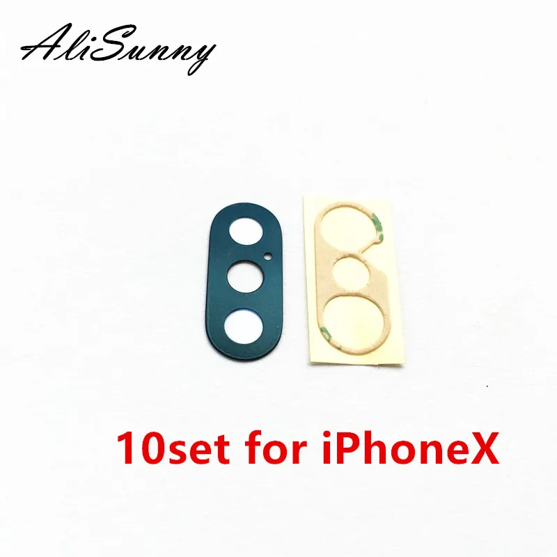 10 комплектов задней камеры AliSunny стекло для iPhone X XS XSM XR Задняя крышка объектива
