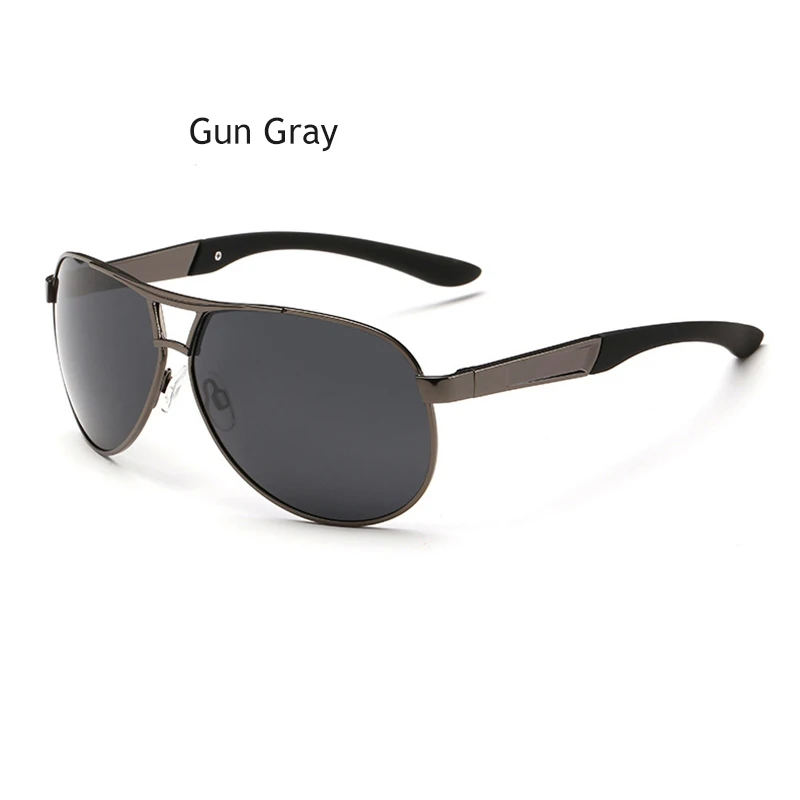 AORON, мужские поляризованные солнцезащитные очки, мужские, для вождения, HD, очки, зеркальные, поляризационные, солнцезащитные очки, металлическая оправа, oculos de sol masculino, UV400 - Цвет линз: C2 Gun Gray