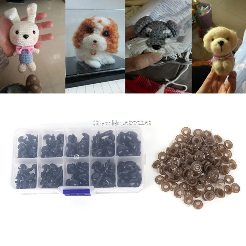 

100Pcs Plastic Safety Triangle Nose Doll Plush Toys Stuffed Animals Making DIY Toy Eyeball -B116