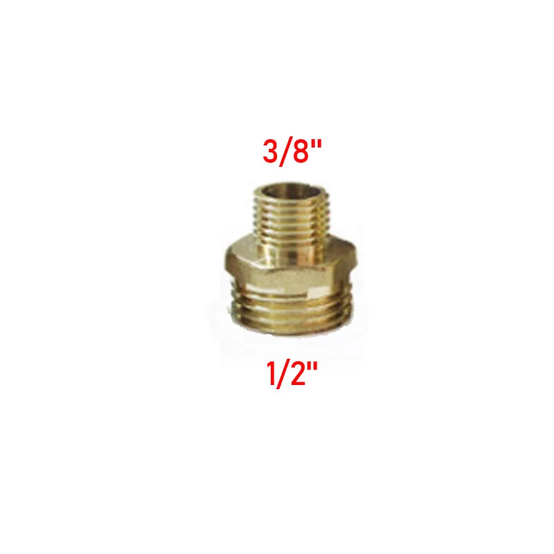 Латунная трубка пневматические установки 1/" 1/4" 3/" 1/2" 3/4 ''BSP Мужской X мужской изменить шестигранный ниппель трубы разъем адаптера Муфта - Цвет: 3M-4M