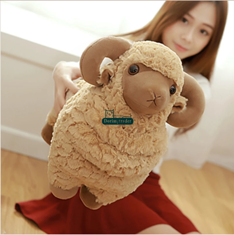 Dorimytrader Giant Animal Sheep Toy Мягкая мягкая плюшевая милая козьей куклой 3 цвета Nice Baby Gift 24inch 60cm DY60924