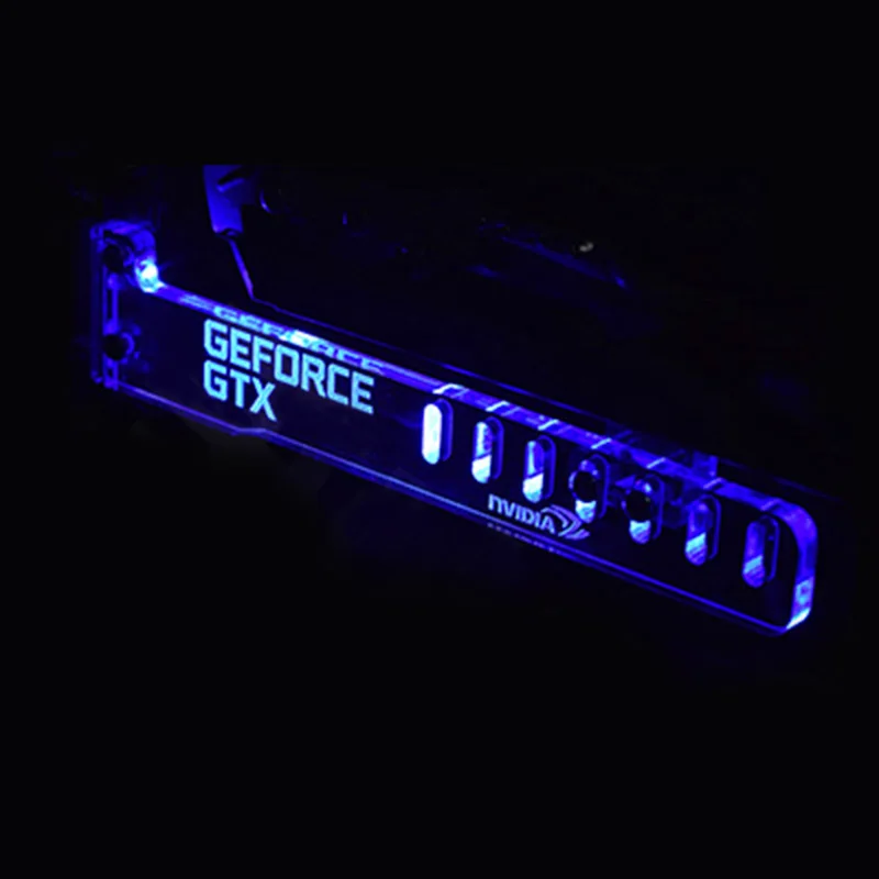 Hot Blue GeForce GTX LED Luminous Computer Office Main Box HIS Graphics