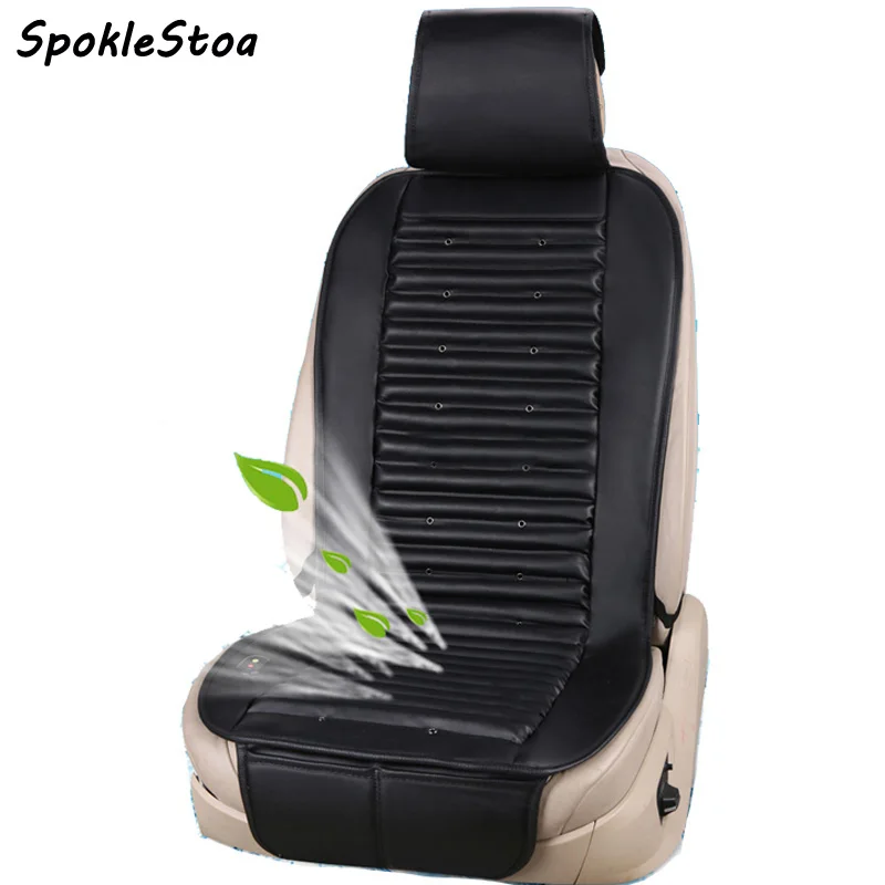 12v pu leather cooling fan Car seat covers, universal cools car
