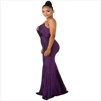 

European and American women fashion sexy beautiful v-neck dress dresses woman party night omighty