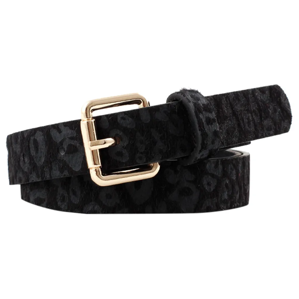 

Belt Women Man Unisex Vintage Leather Buckle Leisure Leopard Print Belt for Women Trouser Accessories Luxury Desigener Brands
