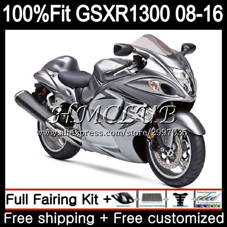 Инъекции для SUZUKI серебристо-серый Hayabusa GSXR1300 2008 2013 40HC. 15 GSX-R1300 GSXR 1300 08 13, 14, 15, 16 лет обтекатель - Цвет: No. 1