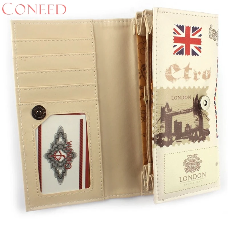 CONEED Charming Nice 1PC British Flag Pattern Women Long Purse Clutch