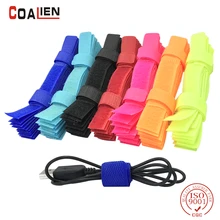 COALIEN 10pcs 50pcs Colored Cable Winder Wire Organizer Cable Earphone Holder Cord Wire Management Cable Protector