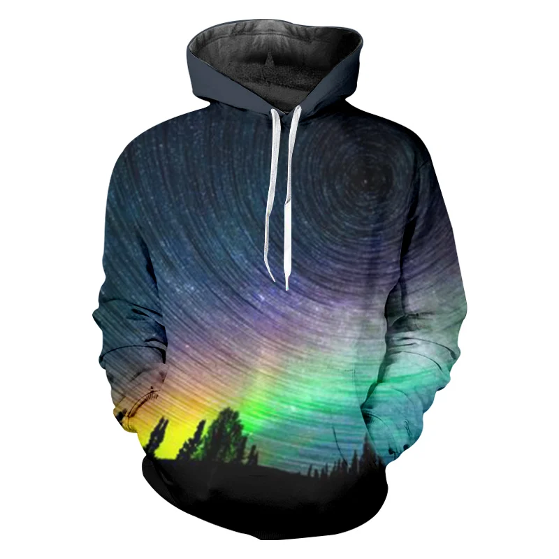 CJLM Uomo di Grandi Dimensioni Arcobaleno Felpe Colorato Paesaggio Pullover  da Uomo 3D Stampato Cielo Stellato di Tendenza Felpa|Hoodies \u0026 Sweatshirts|  - AliExpress