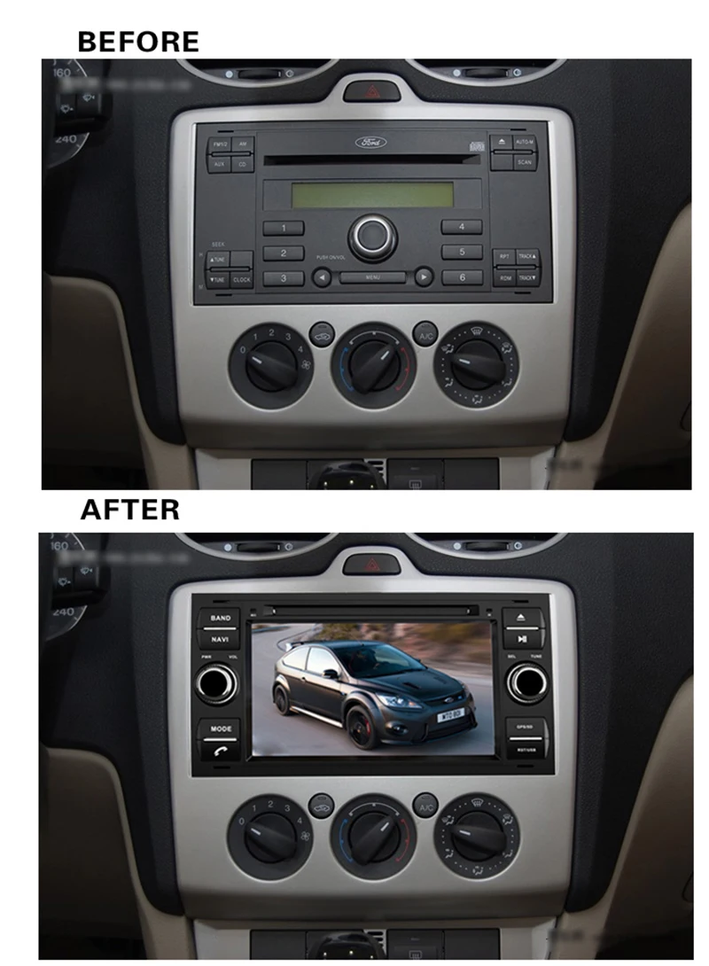 Top 7" Android Car DVD Player with GPS WIFI/BT,Audio Radio Stereo,Car multimedia for FORD FOCUS/MONDEO/S-MAX/CONNECT 2005 2006 2007 14
