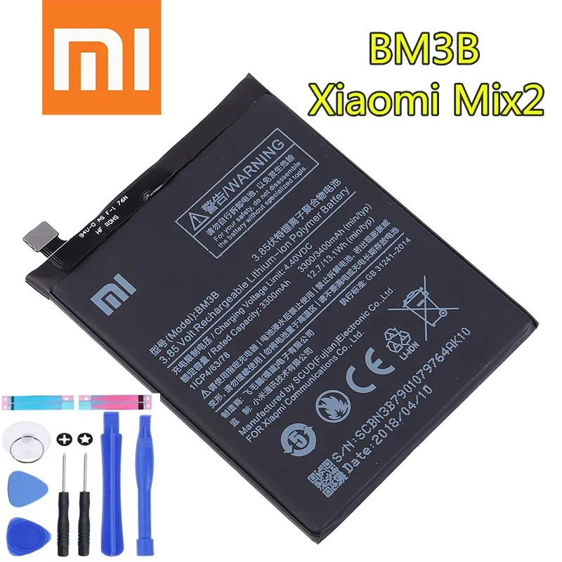 Оригинальный Xiao mi bm3b аккумулятор BM3B для Xiaomi Mix 2 II 5 99 &quotдля X2 запасная батарея 3300
