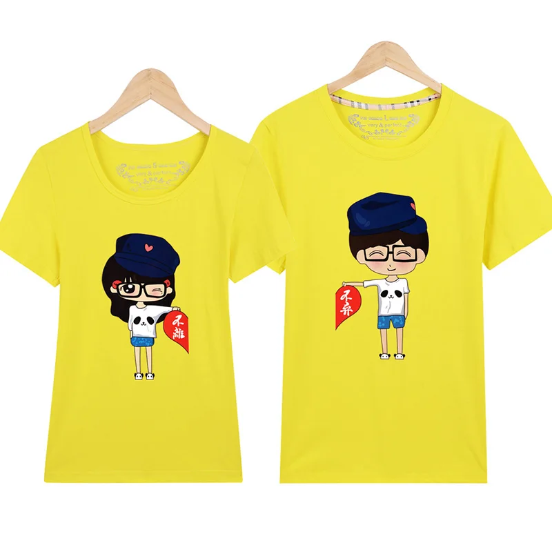 Couple T Shirts For Lovers 2018 Casual Matching Couple Clothes Summer Men And Women Valentine's Tops Tees