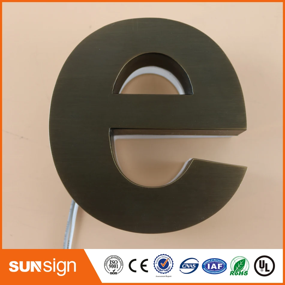  Waterproof LED Brushed Acrylic material led backlit letter sign - 32824184008