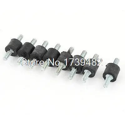

8pcs 3/8" x 3/8" Rubber Shock Absorber Vibration Isolator Mounts M3