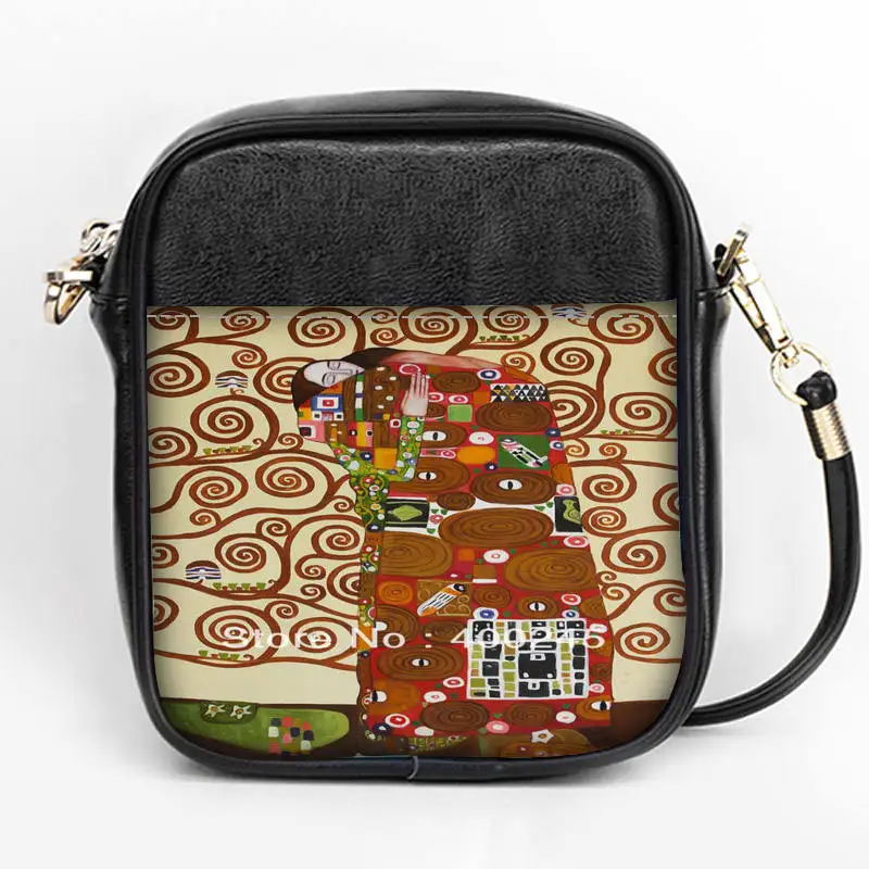 На заказ Gustav Klimt The Kiss модная сумка на ремне, Женская сумка на ремне, кожаные вечерние сумки для девочек, сумка на ремне «сделай сам», лучший подарок - Цвет: 2