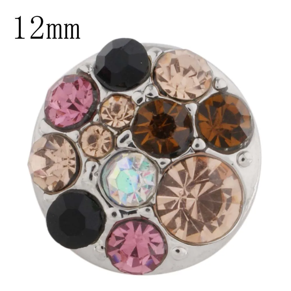 Партнер Бусины Богемия горный хрусталь кнопки button12mm Эмаль Кристалл очарование Для женщин браслет ювелирных изделий Малый Бусины ks6207-s