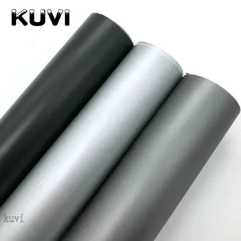 

152CM Matte Silver Grey Black Vinyl Car Wrap Car Motorcycle Scooter DIY Styling Adhesive Film Sheet With Air Bubble Stickers