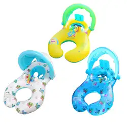 Детское сиденье ребенка родитель-ребенок интерактивные плавание кольцо утолщенной с тентом матери и ребенка круг детского сиденья кольцо