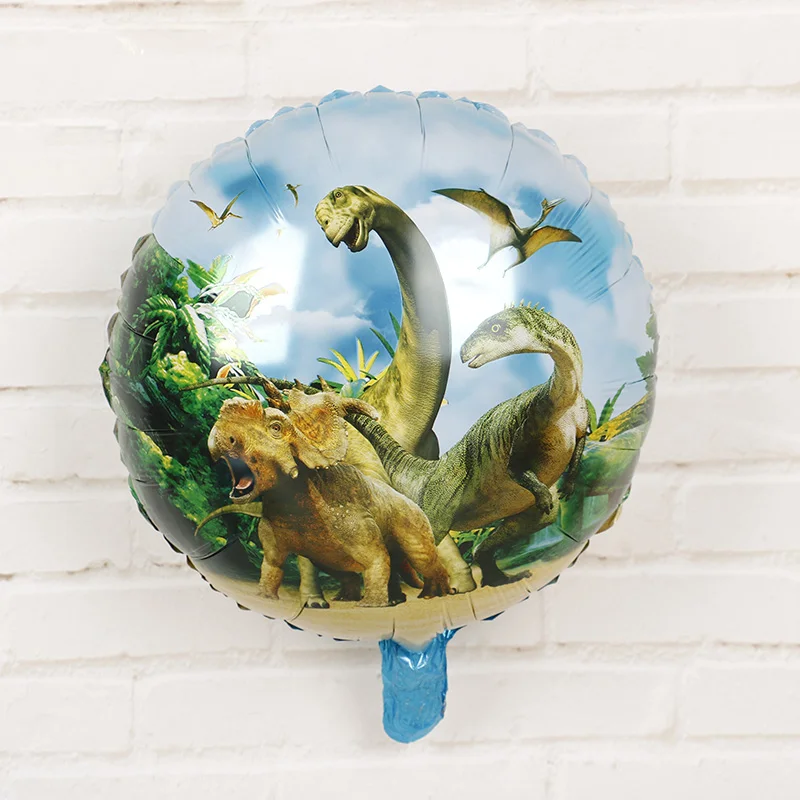 18 дюймов воздушные шары из алюминиевой фольги с динозавром 50 шт. воздушные шары для детского душа вечеринка для мальчика день рождение украшения детские игрушки - Цвет: 18R01501