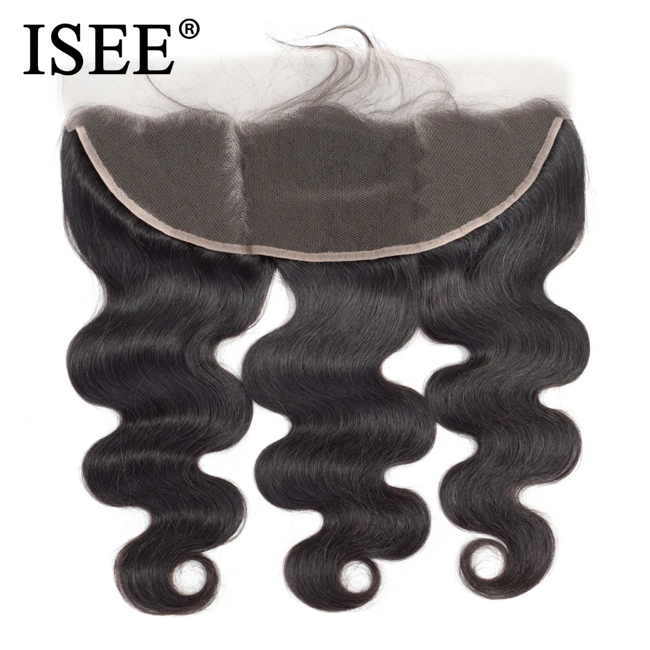 ISEE волосы перуанские объемные волнистые кружева фронтальное закрытие 13*4 швейцарские волосы Remy человеческие волосы ткет уха до уха свободная часть с волосами младенца