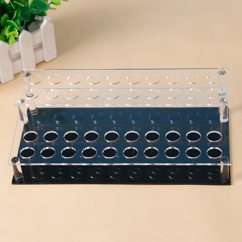 40 Holes Acrylic Lipstick Double Display Stand Organizer Lip Balm