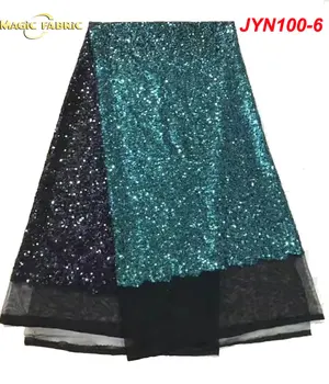

2017 The latest French sparkly lace Nigerian, Ankara fabric, is for PROM date JYN100