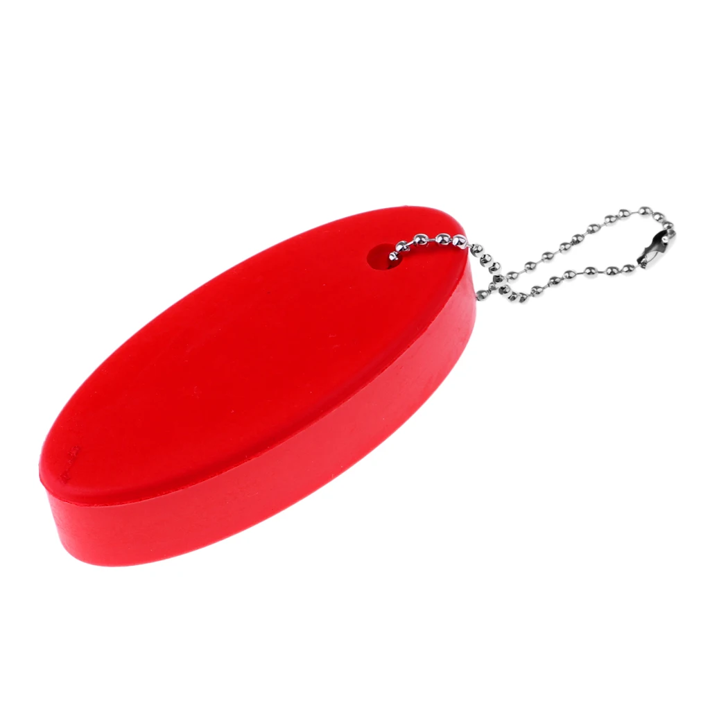 Water Sports Beach Seaside Sailing Yachting Boating Foam Floating Oval Keychain Keyring Key Chain Key Float Buoy - Multi Colors