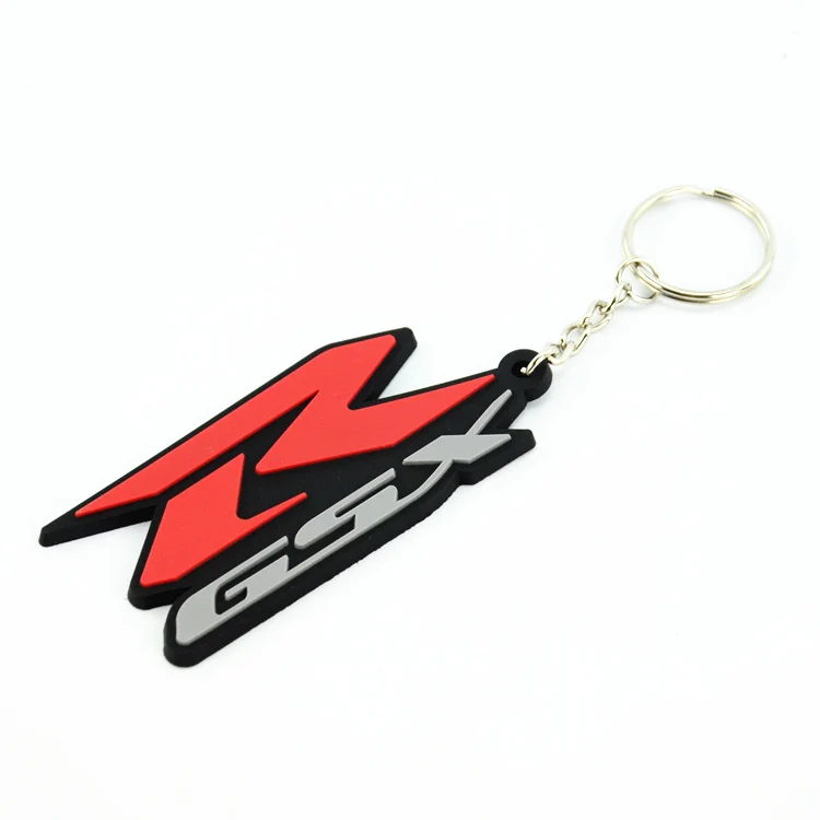 

3D Soft Rubber Keychain Key Ring Key chain keyring Stickers For Suzuki GSXR600 GSXR750 GSXR1000 GSXR 1300