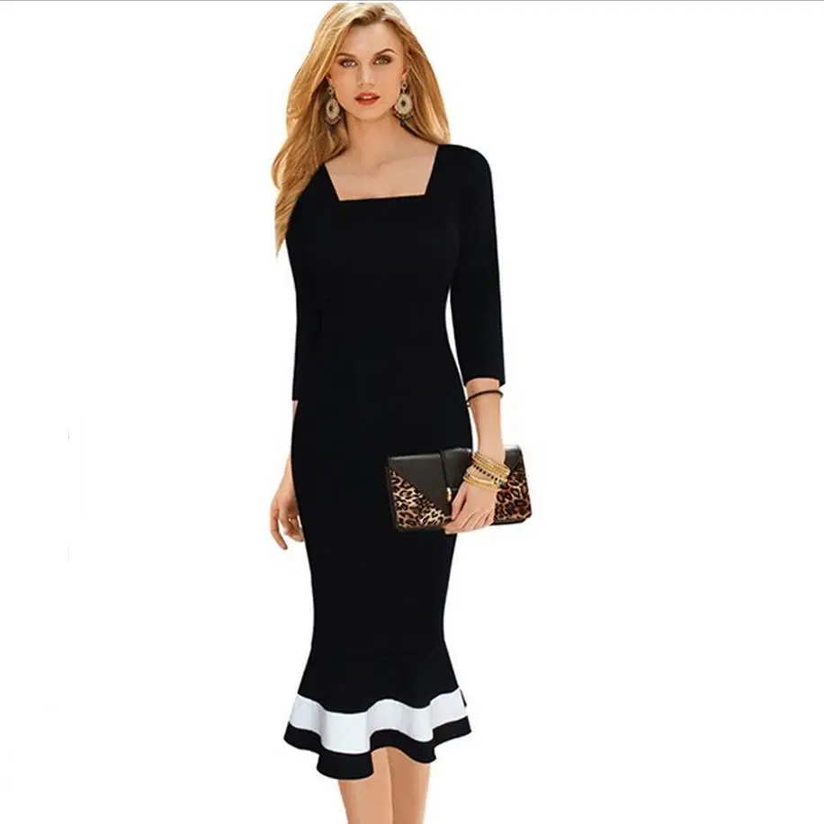 black and white bodycon dress up for women