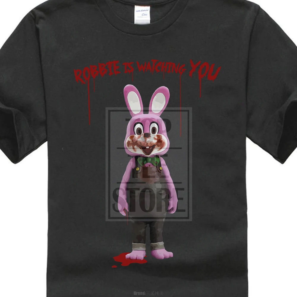 

Printed Tee Shirts Short Sleeve Xxxxl Robbie Rabbit T Shirt Silent Game Fan Hill Horror T Shirt 4xl 5xl Xxxxxl Dress