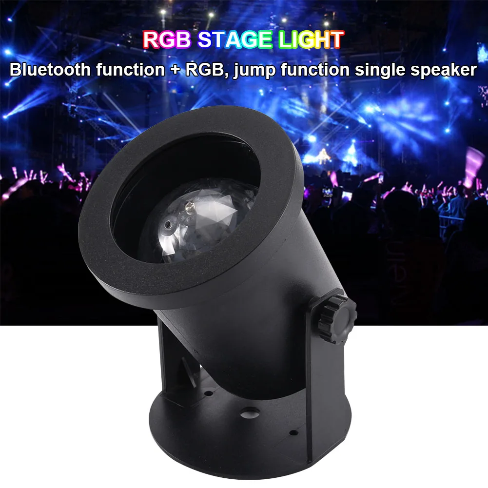 

LED Disco Party Stage Light Club USB DJ Bluetooth Music Speaker Mini RGB Projector Lamp TB Sale
