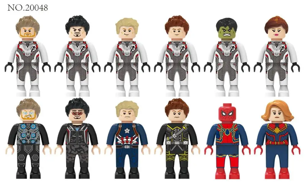 

12pcs New Structured Figures LegoINGlys Super Heroes Avengers Endgame Bricks Building Blocks Educational Toys For Children Gift