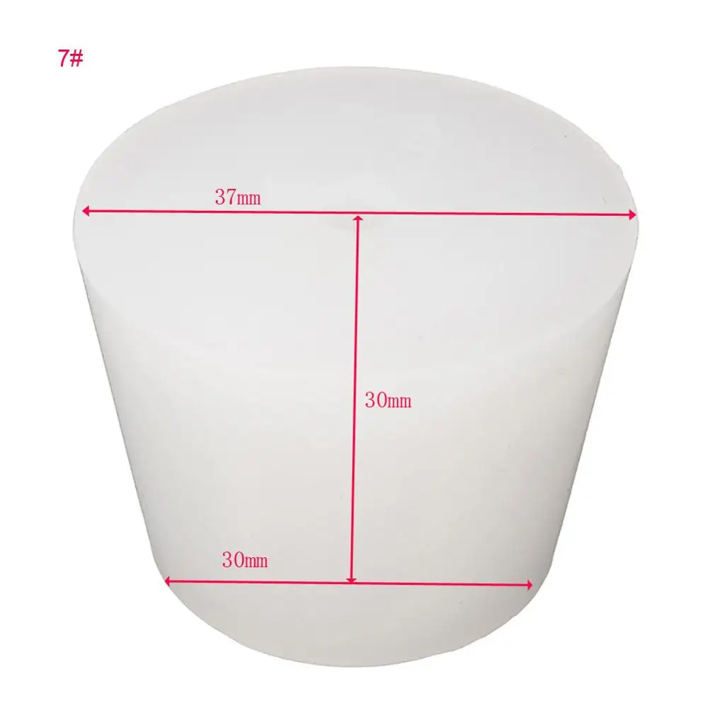 Вино 2 шт Силиконовая пробка с отверстием и без отверстия для воздушного замка клапан Bubbler Hobebrew Пиво Вино пищевой с силиконовой резиновой пробкой - Цвет: size 7 with hole