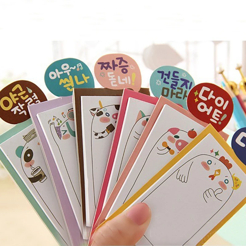 

7 pcs/pack N paste South Korea creative stationery adorable family post/message/book/notes sticky notes momo pad Note book