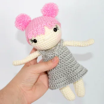 

armigurumi crochet rattle toys girl doll cute model number koi013