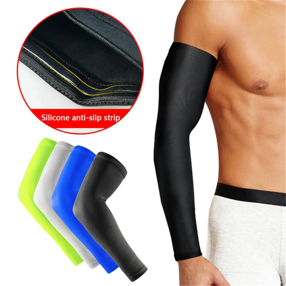 

Basketball Barcer Long Style Exercise Cycling Hand Sunscreen Arm Elbow Warmers Unisex Non-slip Thin Protector Leg Protect Cuffs